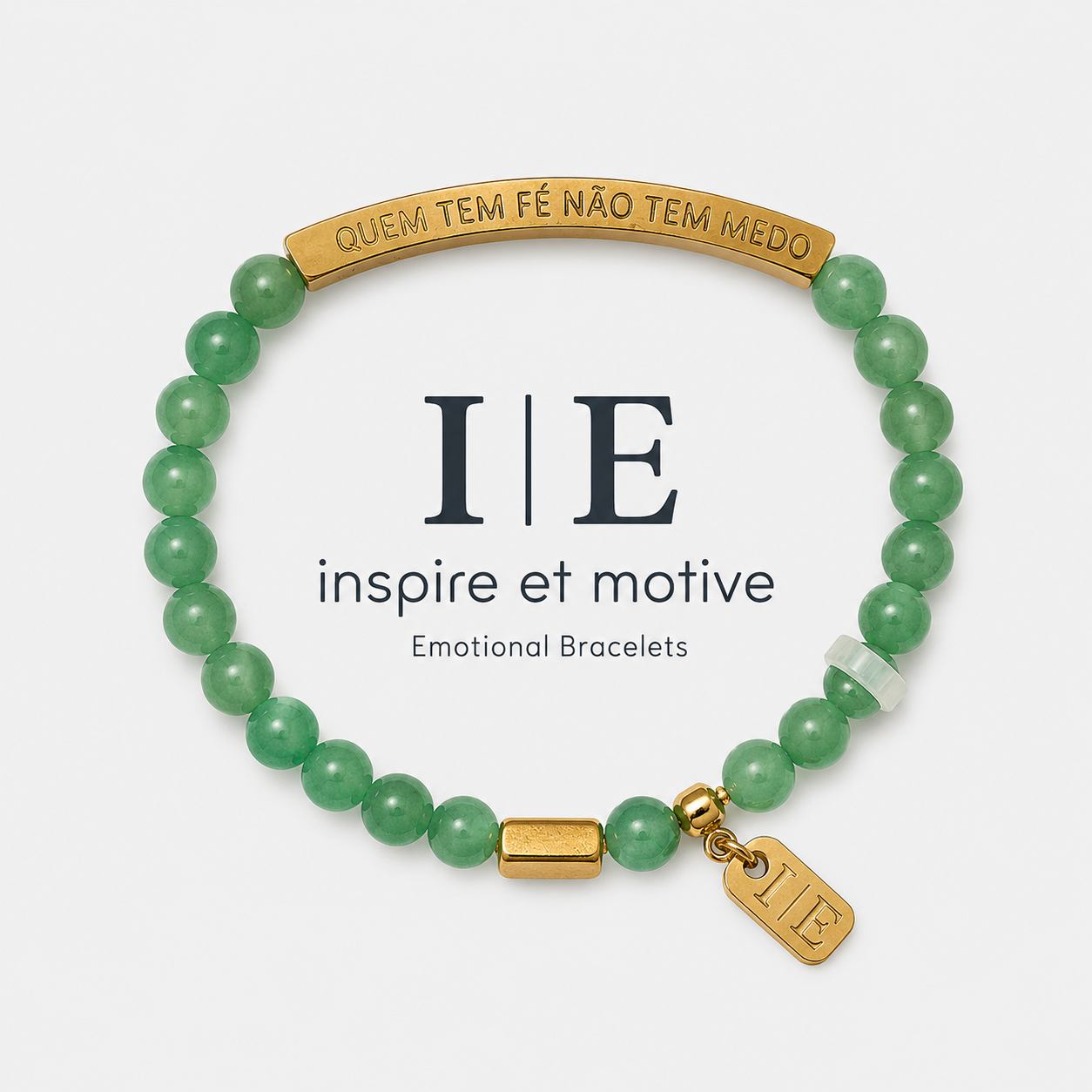 Pulseira Ágata Verde Mesclado