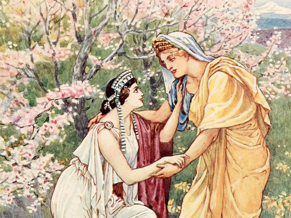Demeter rejoiced, for her beloved daughter was by her side - Walter Crane