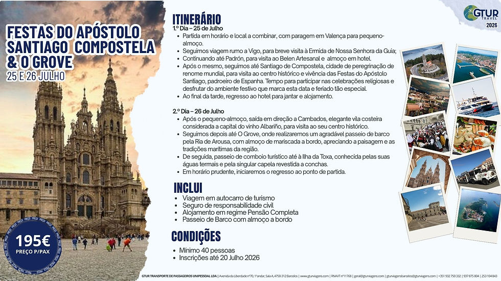  FESTAS DO APÓSTOLO | SANTIAGO DE COMPOSTELA & O GROVE