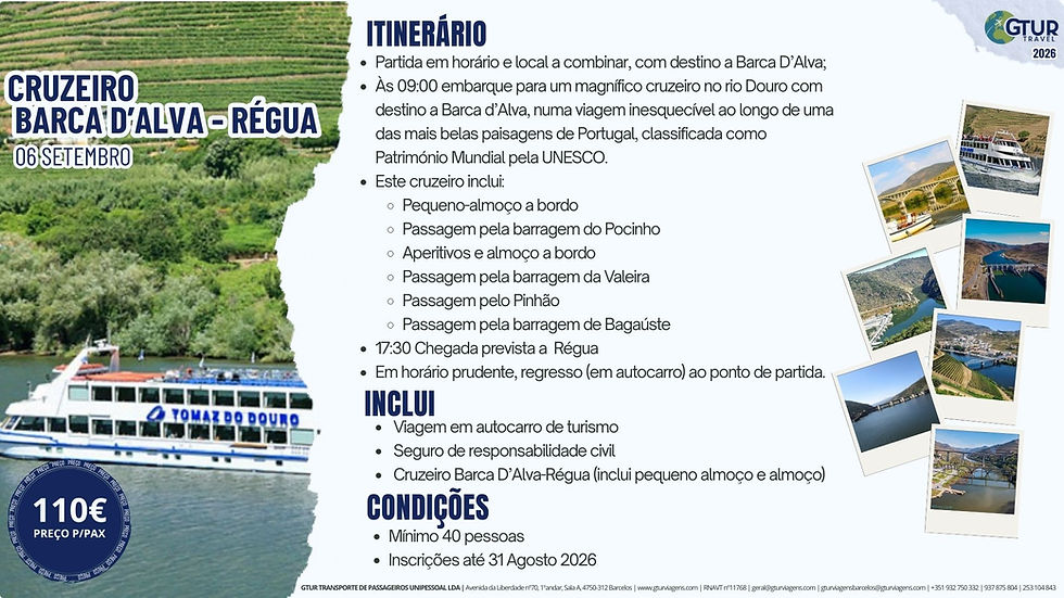 CRUZEIRO DOURO – BARCA D’ALVA » RÉGUA