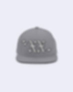 GREY XX PAISLEY SNAPBACK cap with dark embroidered XX logo.