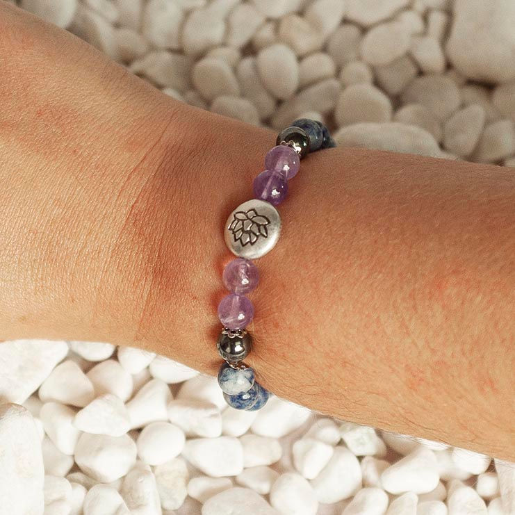 Miniature : Bracelet en Améthyste, Hématite et Sodalite