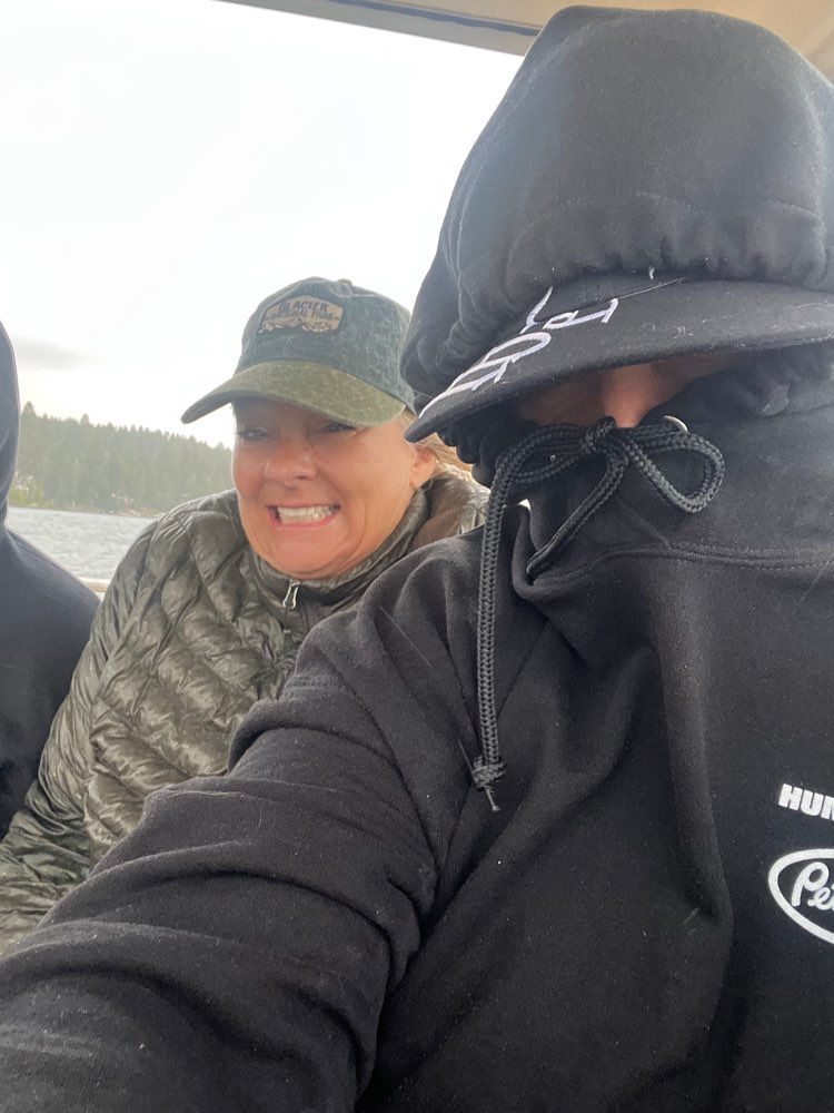 Pontoon on Flathead Lake