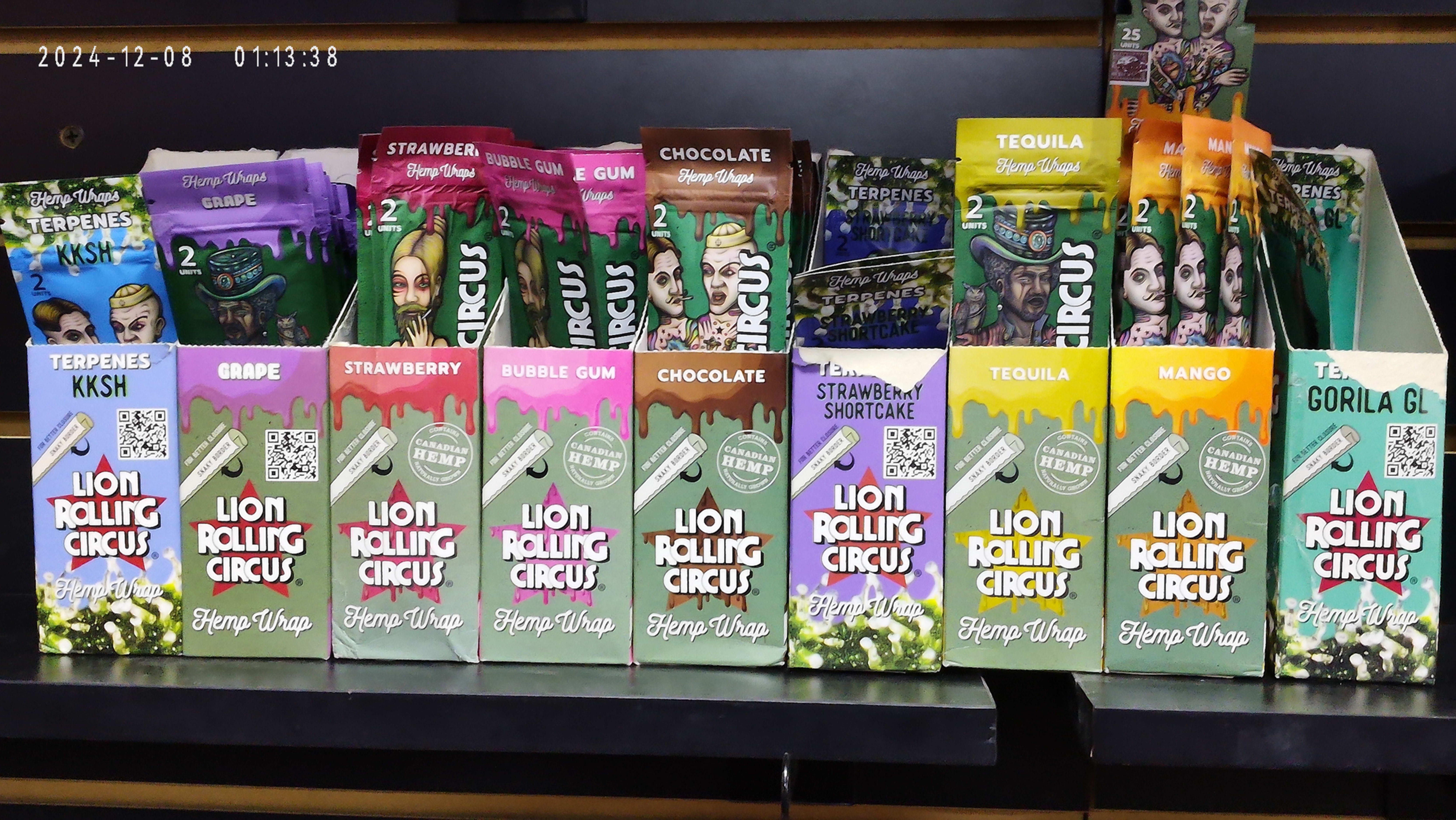 Lion Rolling Circus Hemp Wraps