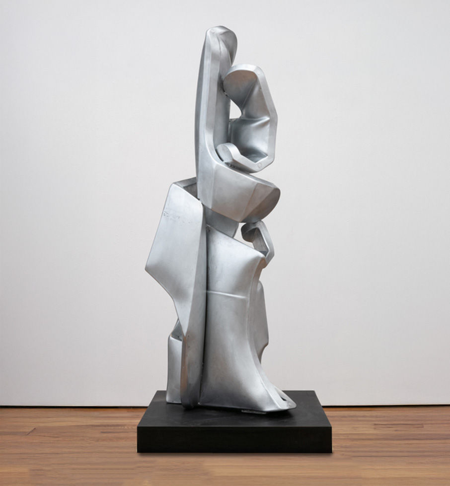 Ligature #4, 2020, inflated galvanized stainless steel,74.5 x 26 x 17.5 inches