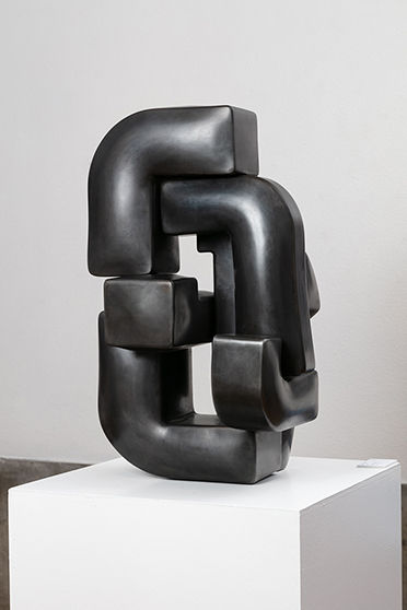Rubric #7, 2019, inflated blackened steel 30x20x20 inches