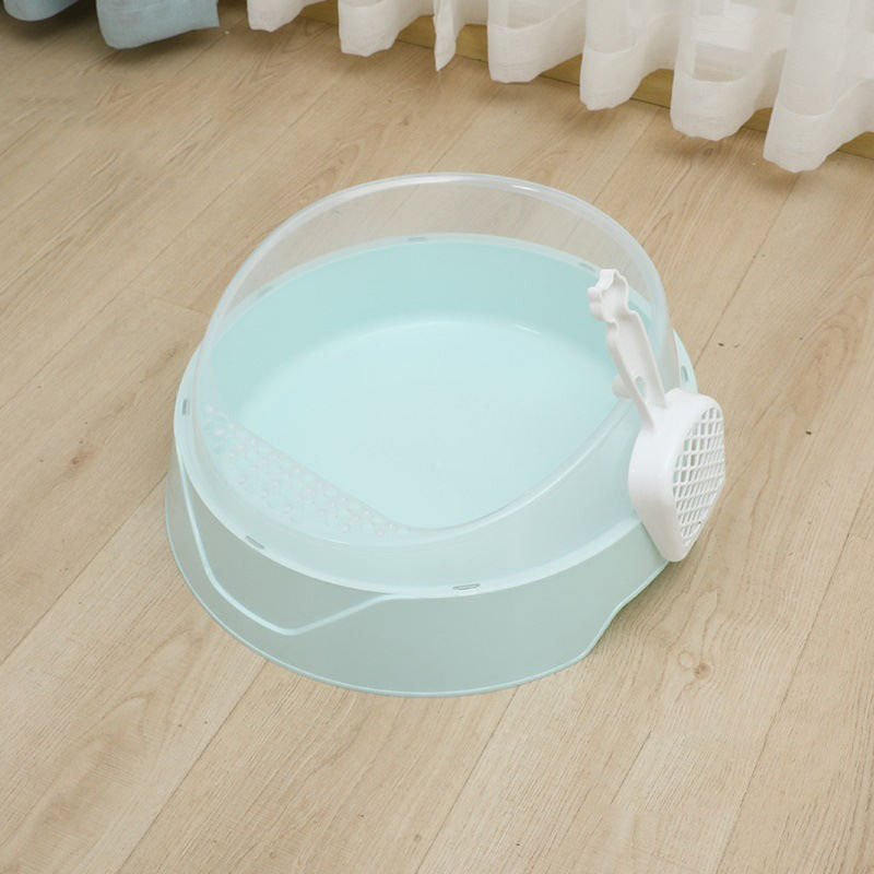 Thumbnail: Large Semi-Enclosed Cat Litter Box with Shovel