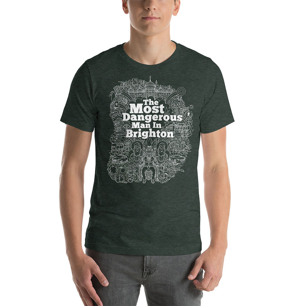 Thumbnail: Dangerous Man White Mono Unisex T-Shirt