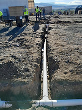 Water Pipes in place