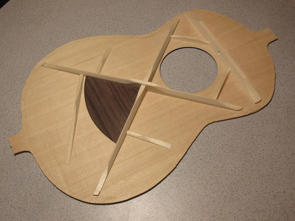 Top braces carved