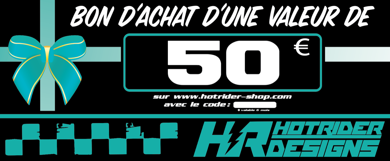 Bon cadeau kit déco, bon d'achat kit déco, cadeau pilote moto, idée cadeau pilote