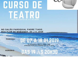 Estão abertas as inscrições para Curso de Teatro nas férias!