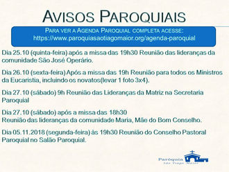 Avisos Paroquiais