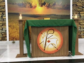 Veja a Benção à nova imagem do Cristo Ressuscitado, da Capela Maria, Mãe do Bom Conselho