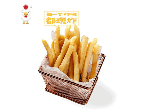 Crispy golden french fries in a basket