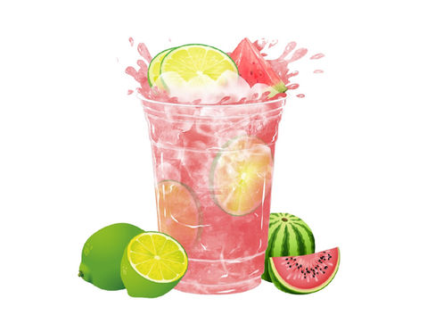 Refreshing watermelon lime drink