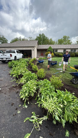 Shrub and bush removal in Gibsonia PA landscaping project