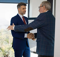 Professional business handshake image representing partnership, collaboration, client engagement, and trusted support