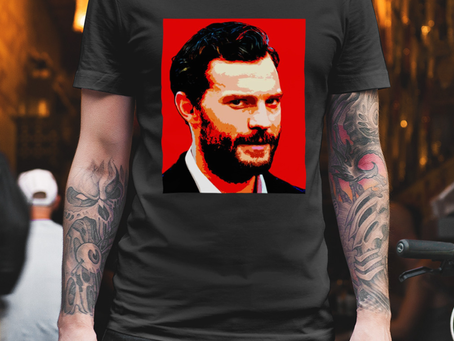 Jamie Dornan Red Graphic shirt