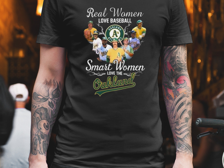 Real Women Love Baseball Smart Women Love The Oakland Athletics MLB Vintage T-Shirt