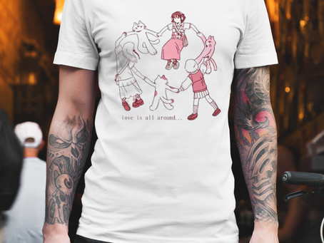 Love is all around cat shirt