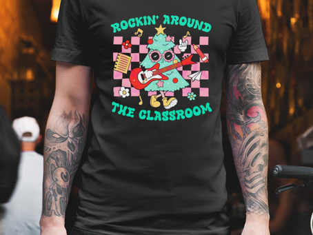 Rockin around the classroom Christmas tree shirt