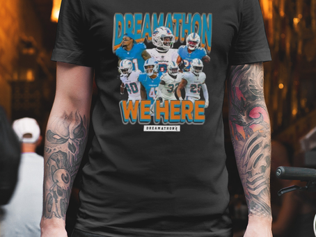 Miami Dolphins Dreamathon We Here 2023 T-shirt