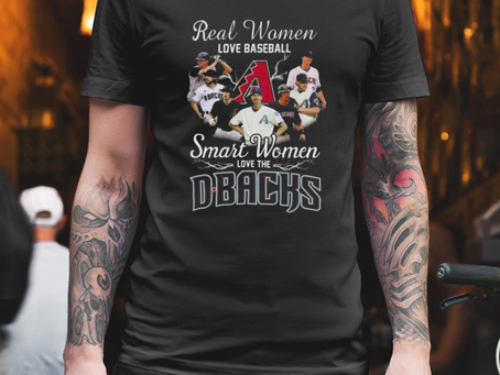 Real Women Love Baseball Smart Women Love The Arizona Diamondbacks MLB Vintage T-Shirt