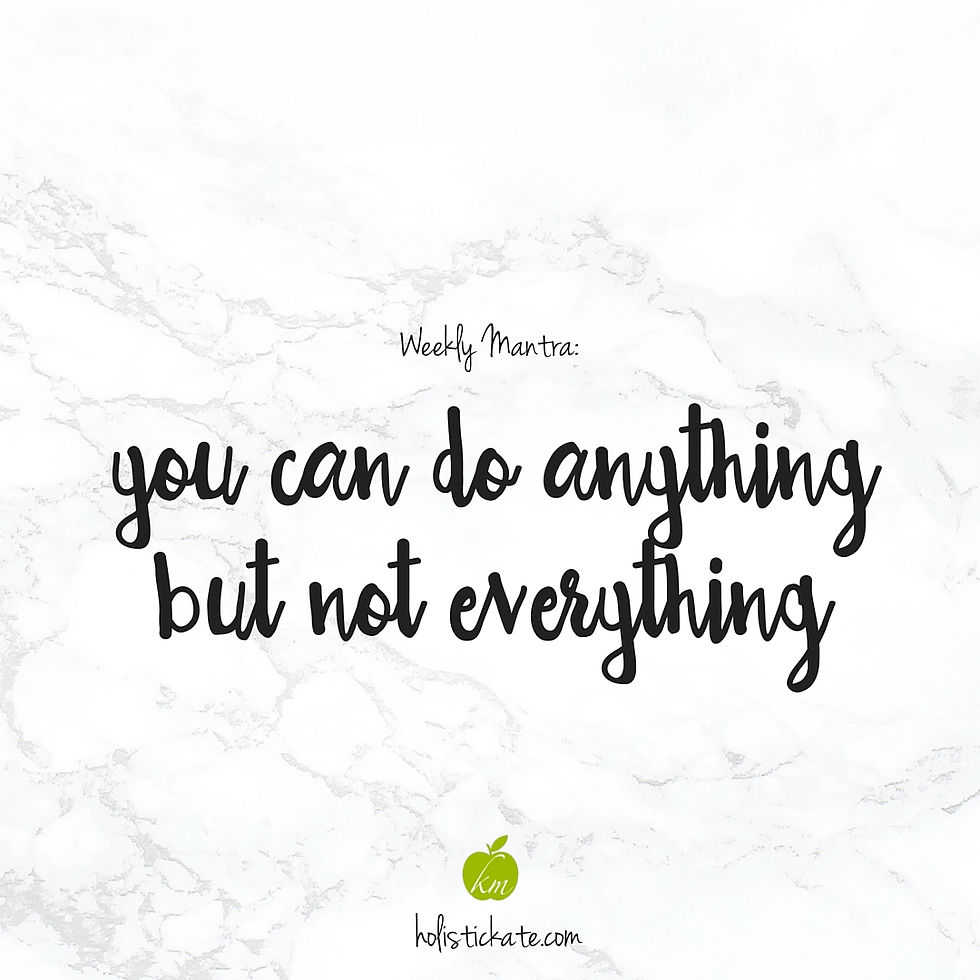 you can do anything, but not everything
