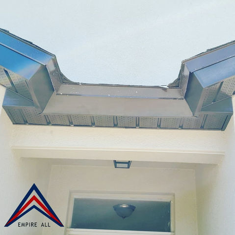 Bronze Aluminum vented Soffit and Aluminum Fascias