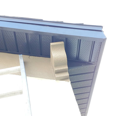 Bronze Aluminum vented Soffit and Aluminum Fascias