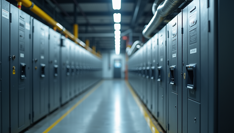 Energy Storage Batteries in Warehouse