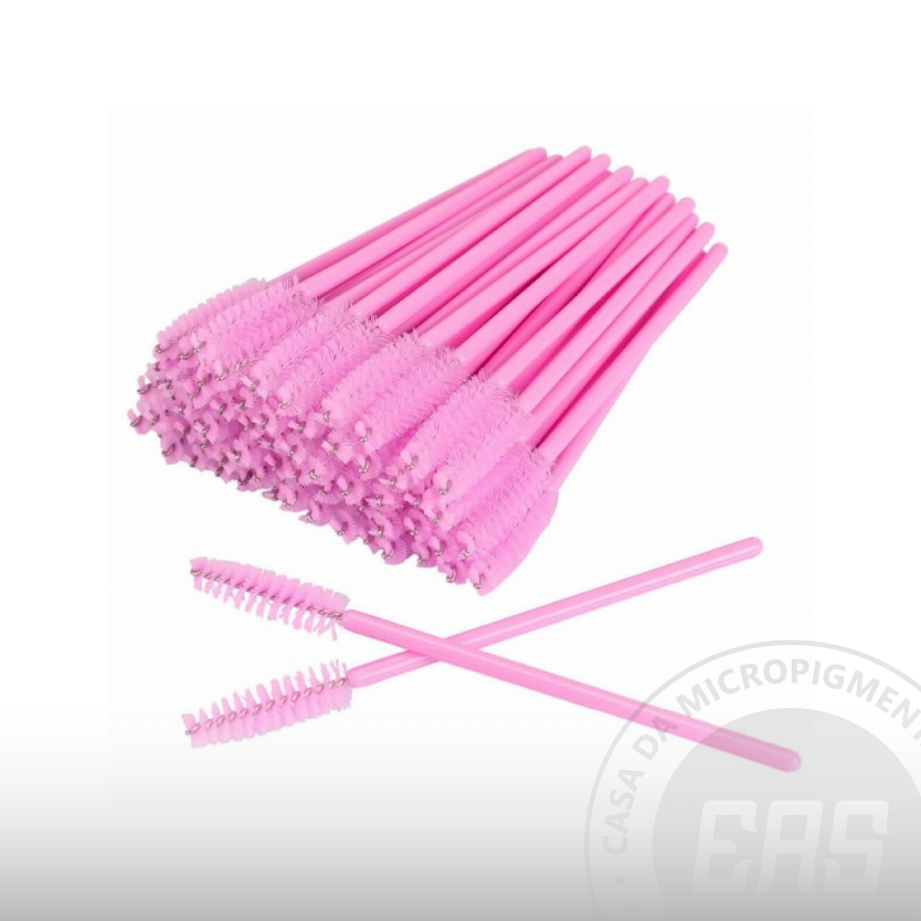 ESCOVINHAS PARA SOBRANCELHAS E CILIOS –ROSA