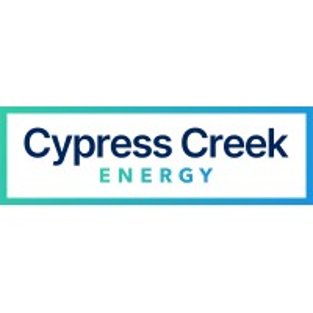 Cypress Creek Energy logo in blue and teal on a white background