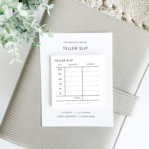 Teller Slips Notepad The Aesthetic Dollar