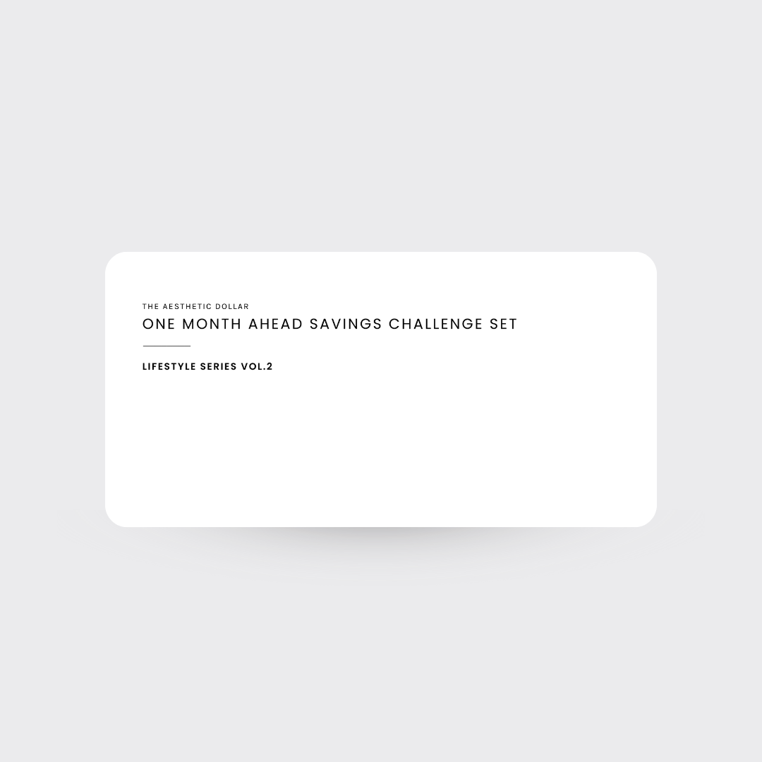 One Month Ahead Savings Challenge Set - Lifestyle Series