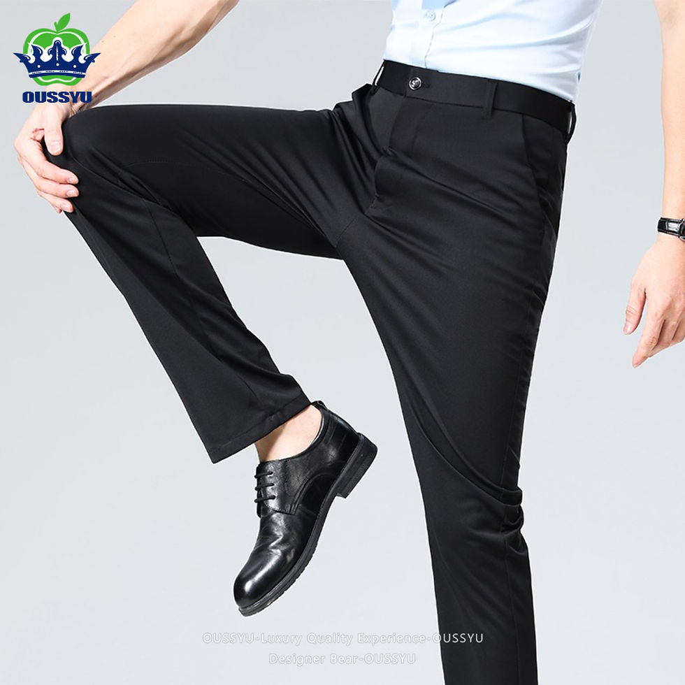 Miniatura: Brand Clothing Summer Thin Men's Stretch Suit Pants Business Slim Straight Work 