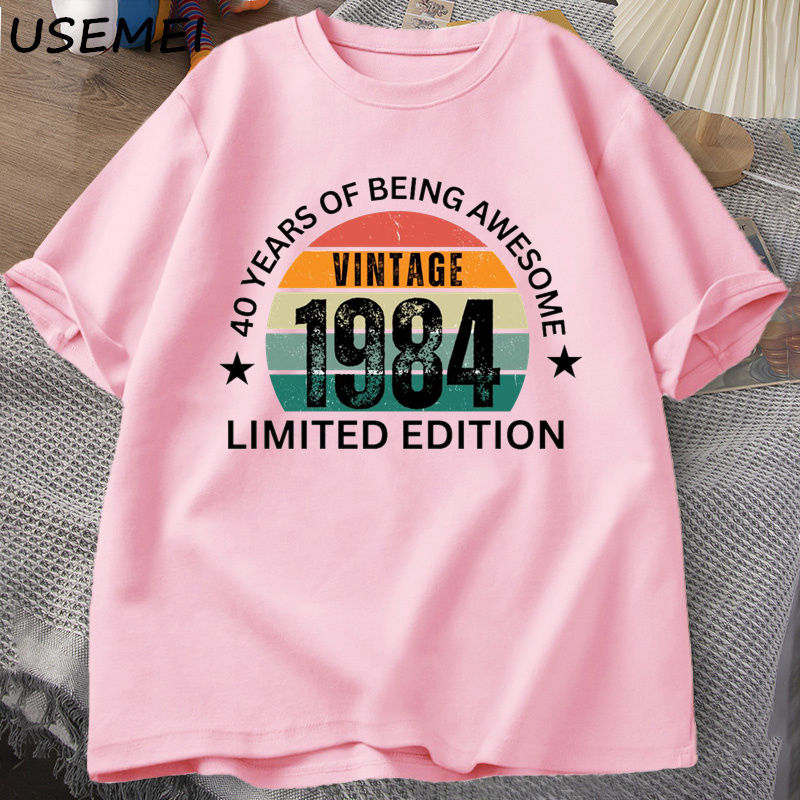 Miniatura: 40th Birthday Men's T-shirt Made in 1984 Vintage Tshirt 40 Years Old T Shirts fo