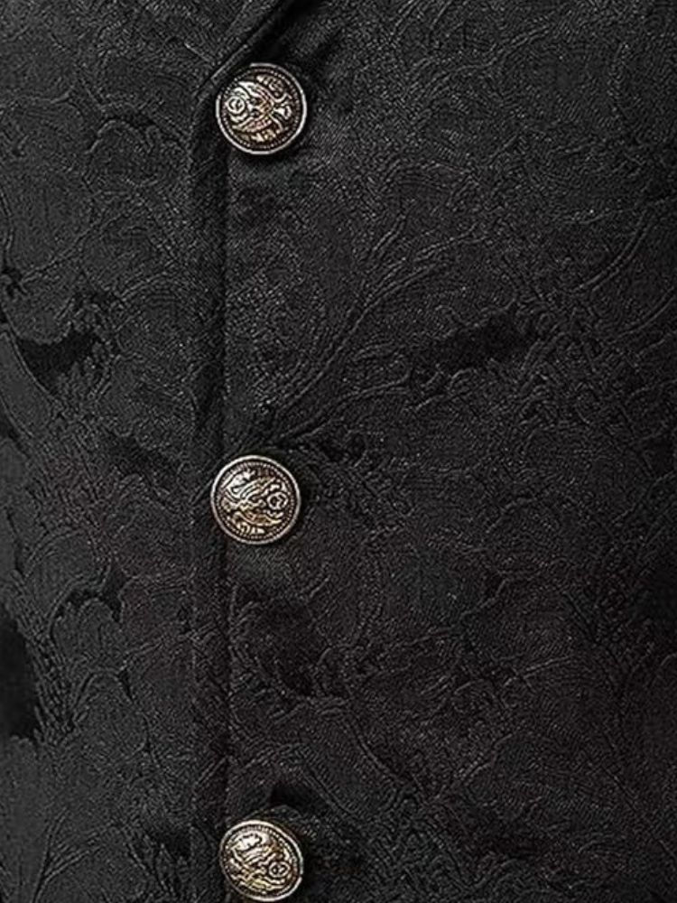 Miniatura: Men's Medieval Gothic Long Vest, Vintage Steampunk Victorian Costume Waistcoat, 