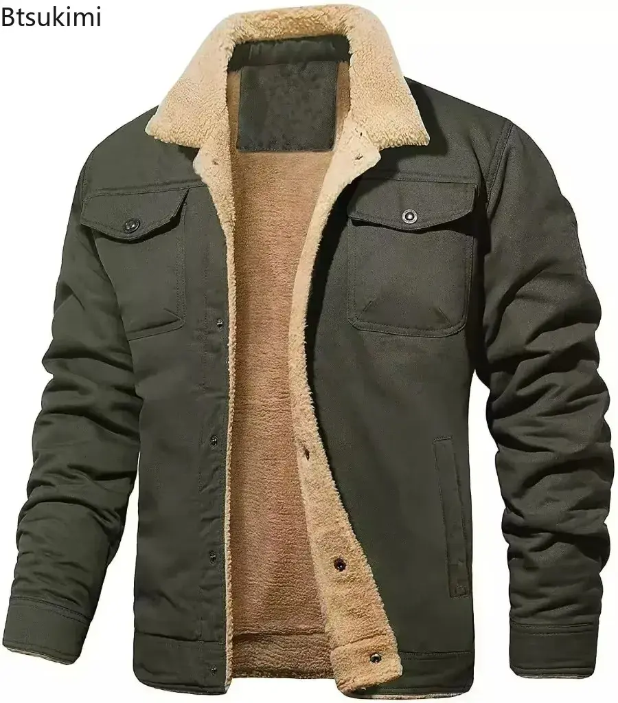 Miniatura: 2026 Men's Thick Warm Plush Fleece Jacket Coats Autumn Winter Casual Thicker Jac