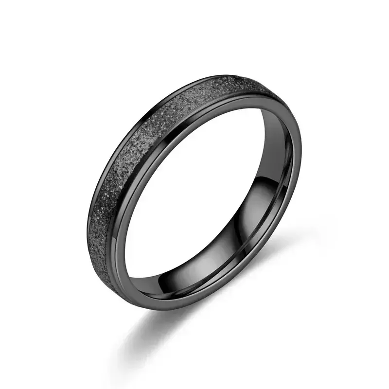 Miniatura: Gold Silver Color Wedding Bands Ring for Women Men Jewelry Stainless Steel Engag