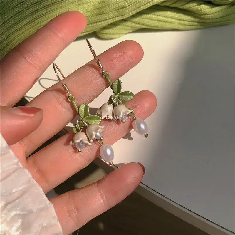 Miniatura: White Lily of The Valley Bracelet Earrings Necklace Super Fairy Stud Earrings Gi