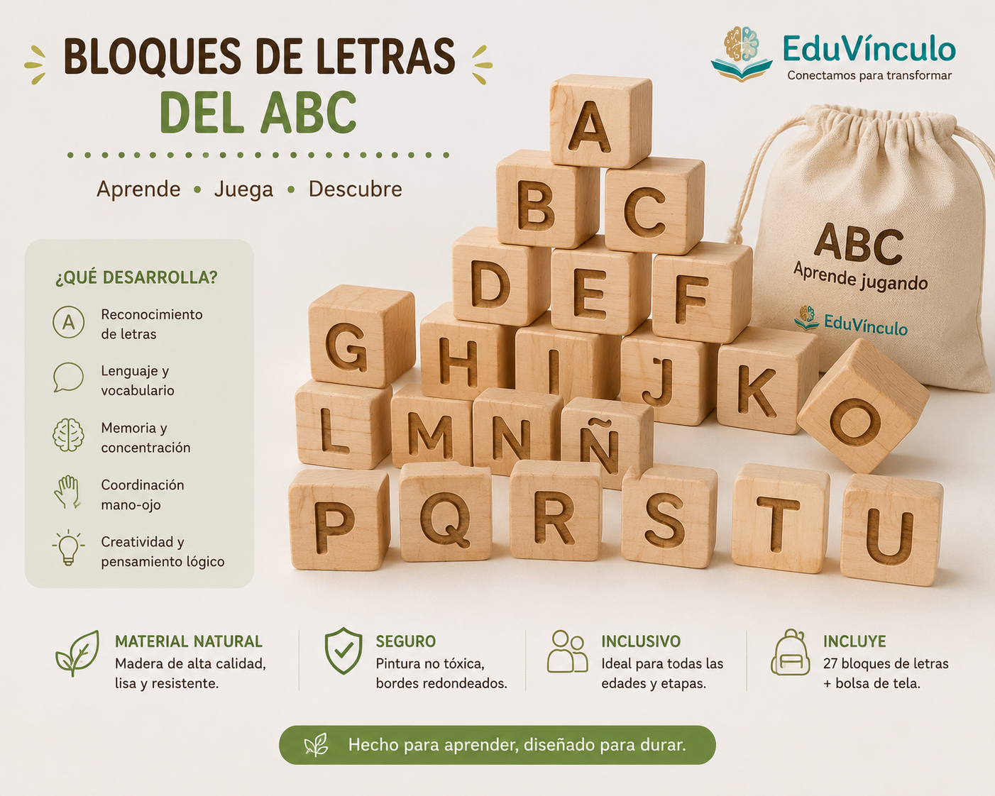 Bloques Letras Madera