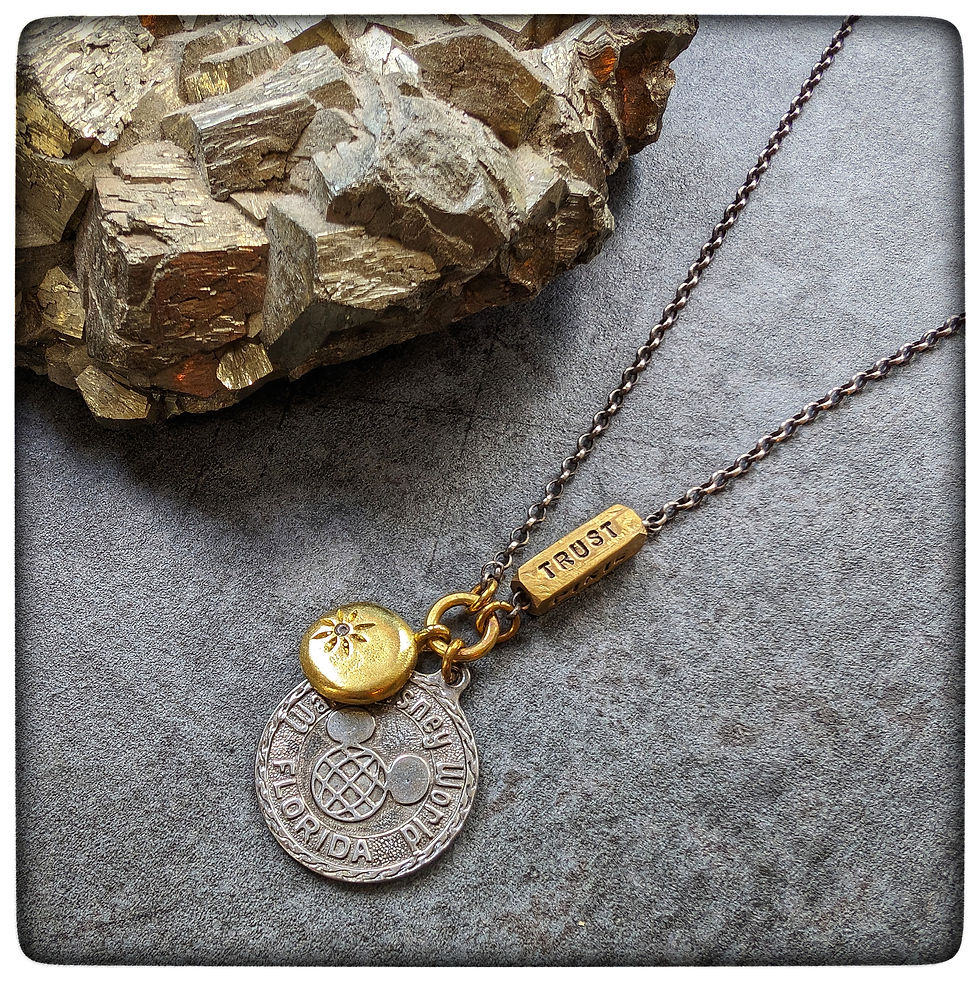 Thumbnail: Disney World Coin Necklace | Faith, trust, pixie dust