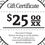 Thumbnail: $25 Gift Certificate