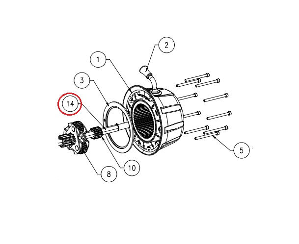 WARN 39481 Drive shaft w/groove