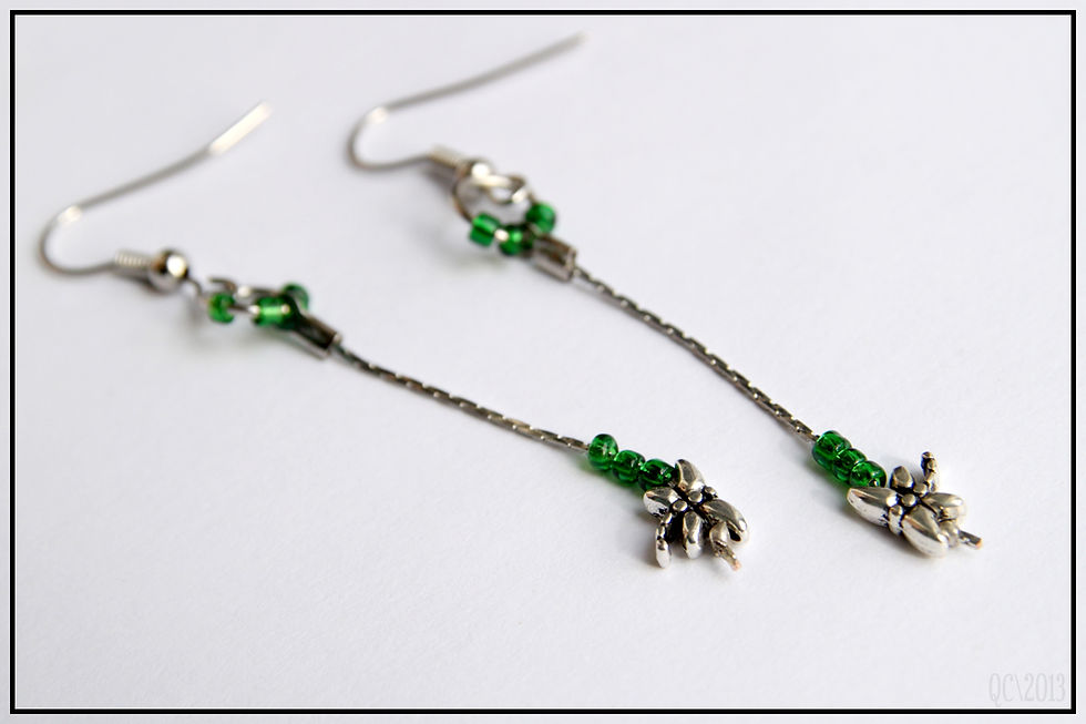 Swamp Flyers - Green (earrings)