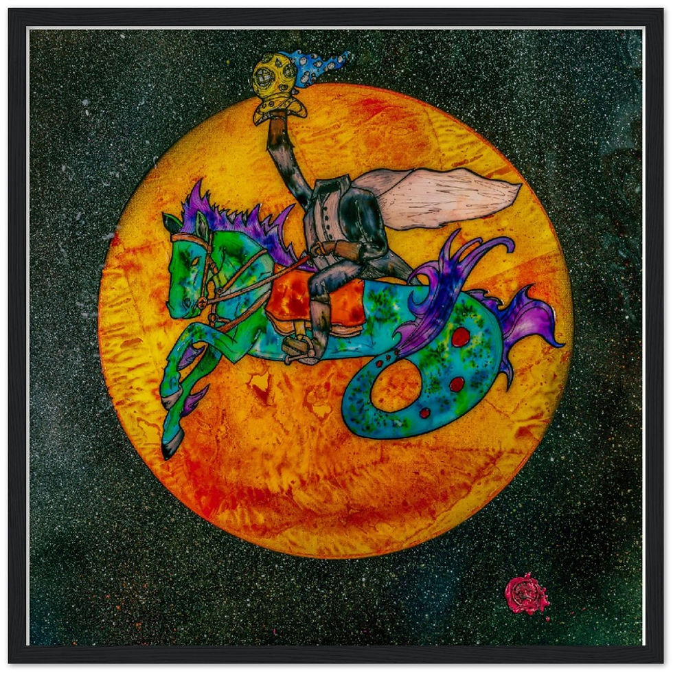 Thumbnail: Headless Horseman Print with Wood Frame