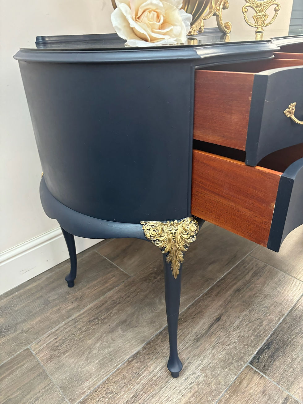 Thumbnail: Navy French Vintage Dressing Table 