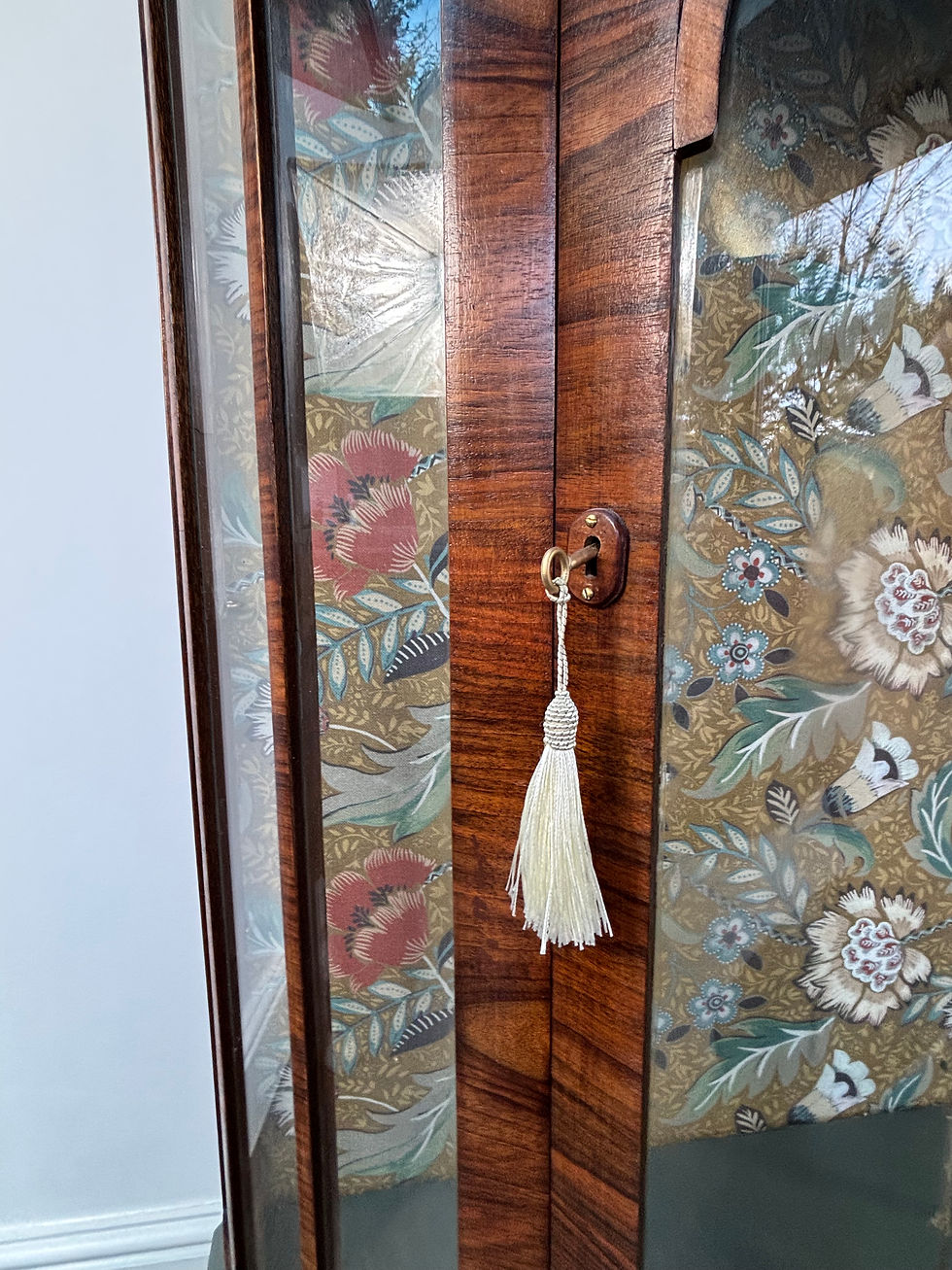 Thumbnail: Green Wooden Glass Display Cabinet